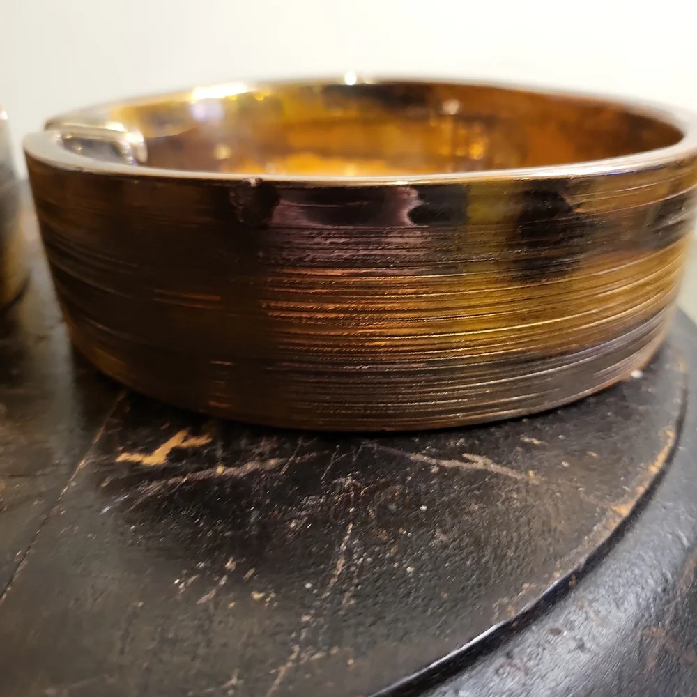 Bitossi Mid-century Modern Raymor Gold Colored Ceramic Ash Trays ltaly - Picture 13 of 14